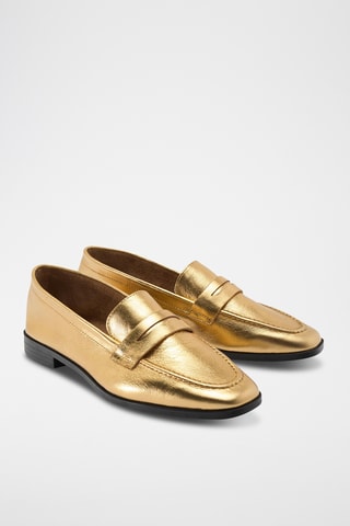 Mocassins en cuir - Doré