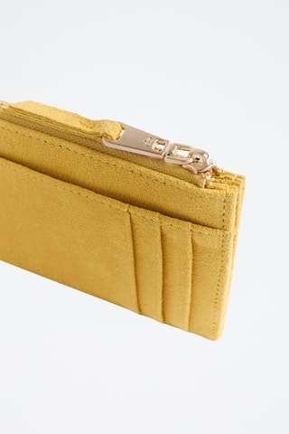 Porte-cartes en nubuck - Jaune