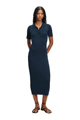 Robe fourreau - Bleu marine