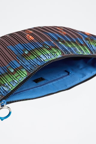 Sac porté épaule - Marron et bleu