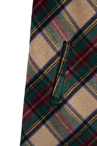 Robe droite - Vert et beige clair