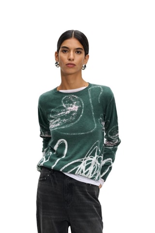 Pull - Kaki et écru