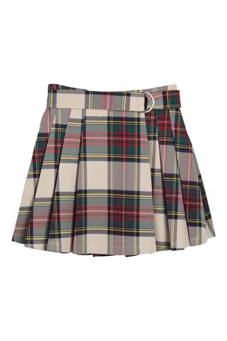 Jupe portefeuille - Ecru et vert