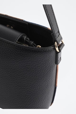 Sac bandoulière - Beige et bleu marine