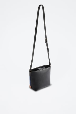 Sac bandoulière - Beige et bleu marine