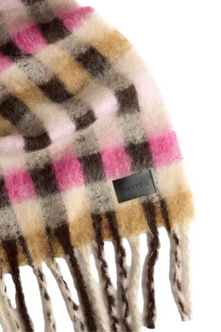 Echarpe en laine et alpaga - Marron et rose