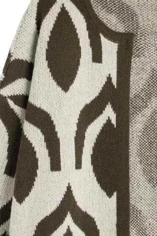 Gilet long - Kaki et blanc