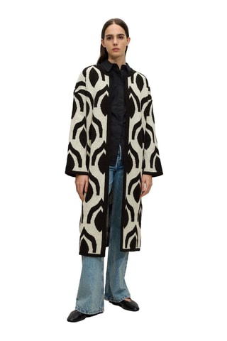 Gilet long - Noir et blanc