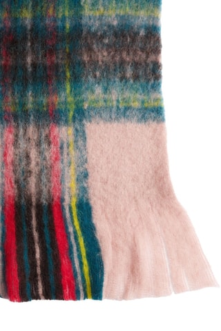 Echarpe - Vert émeraude et rouge