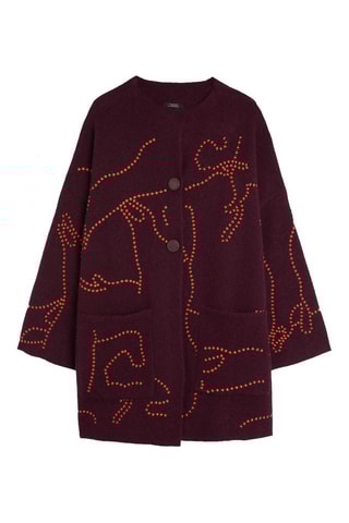 Gilet long - Bordeaux et rouge brique