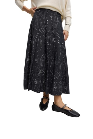 Jupe plissée - Noir et argenté