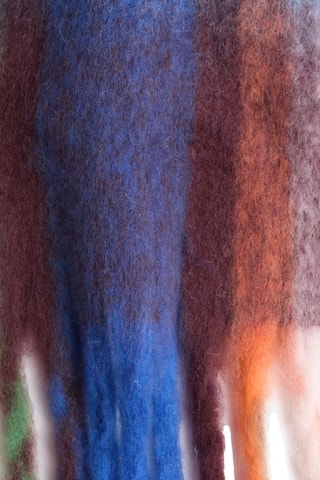 Echarpe - Bleu roi et marron foncé