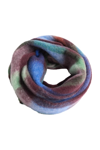 Echarpe - Bleu roi et marron foncé