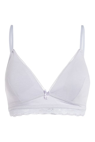 2 soutiens-gorge push-up Comfiz en coton biologique - Ecru et bleu clair
