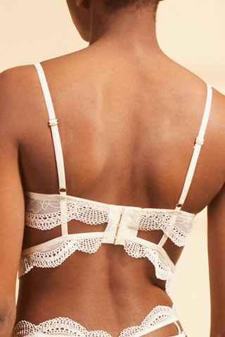 Soutien-gorge push-up Luckyliz Blanc cassé