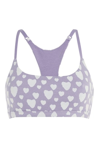 2 brassières Napqueeniz en coton biologique - Blanc et mauve - Undiz
