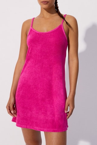 Chemise de nuit en velours Spongiz - Fuchsia
