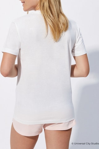 T-shirt de pyjama Agnès Moi, moche et méchant Dyeagnesiz en coton biologique - Blanc - Undiz