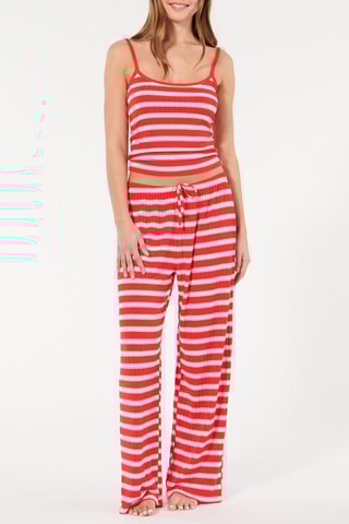 Top de pyjama Rayiz - Rouge et blanc