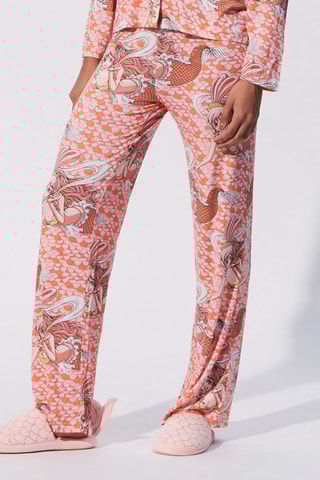 Pantalon de pyjama Shirahoshi One Piece Shirahiz - Rose clair et corail - Undiz
