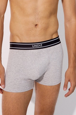 Boxer Gagnoriz en coton biologique - Gris clair chiné