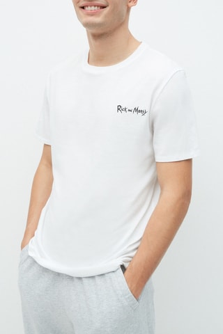 T-shirt Rickyloviz Rick et Morty Rickyloviz - Blanc