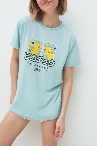 T-shirt en coton biologique Pikachu Pokémon Ciel