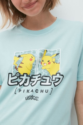 T-shirt en coton biologique Pikachu Pokémon Ciel