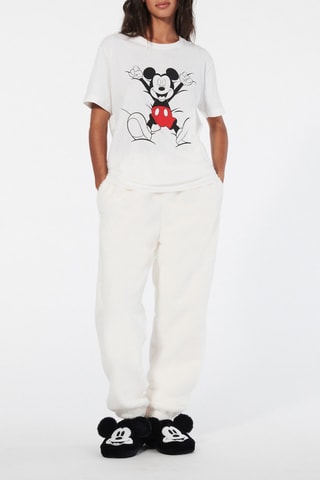 T-shirt de pyjama Mickey Disney en coton biologique - Blanc