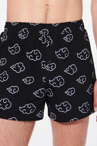 Caleçon Akatsuki Naruto en coton biologique - Noir