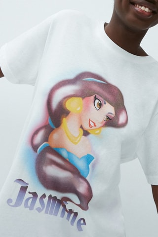 T-shirt en coton biologique Jasmine Aladdin Disney Jasmilliz - Ecru - Undiz