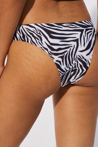 Tanga menstruel Baeziz - Flux moyen - Noir et blanc - Undiz