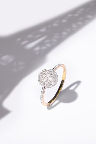 Ring Beauty Queen   Geelgoud en Diamanten 0,2 Karaat/72