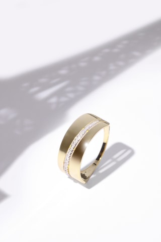 Ring Madison Geelgoud en Diamanten