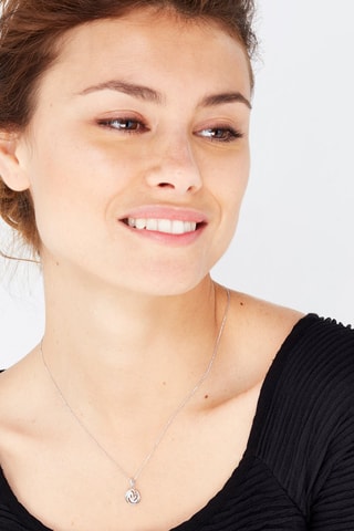 Hanger Silver Eye Witgoud en Diamanten 0,09 Karaat/40