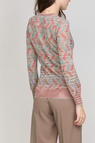 Wollen Trui Beige en Turquoise