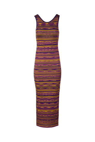 Robe longue - Violet et jaune