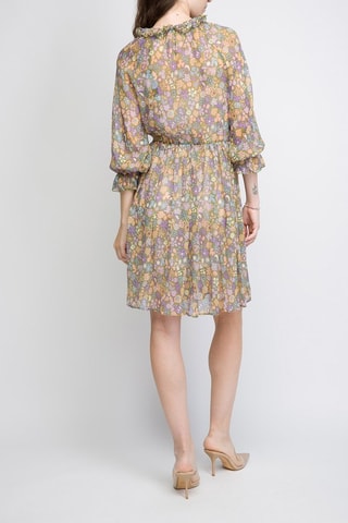 Robe en soie - Vert et orange