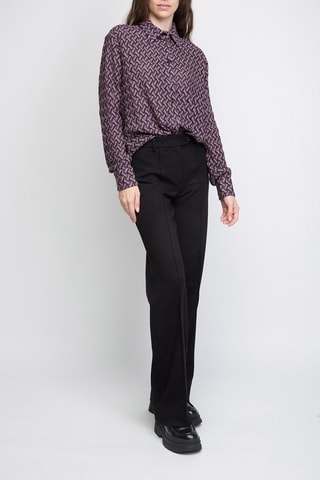 Wollen Blouse - Roze en Zwart