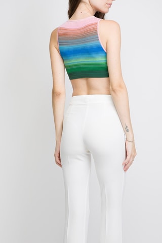 Crop Top - Roze en Kobaltblauw