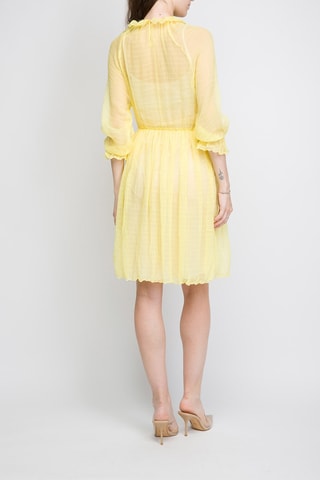 Robe patineuse en soie - Jaune