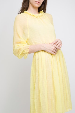 Robe patineuse en soie - Jaune