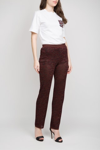 Pantalon taille haute - Bordeaux