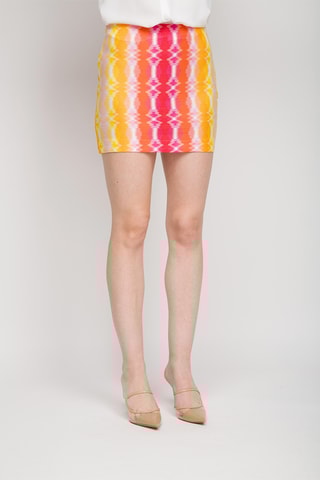 Rok Hoge Taille - Geel en Roze