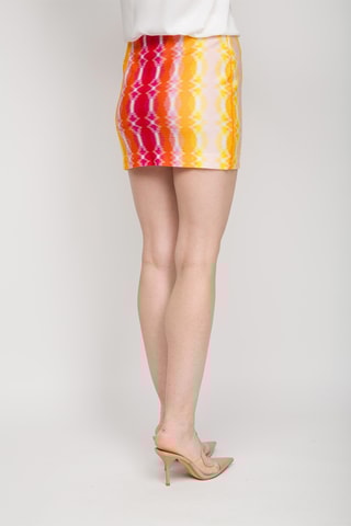 Rok Hoge Taille - Geel en Roze