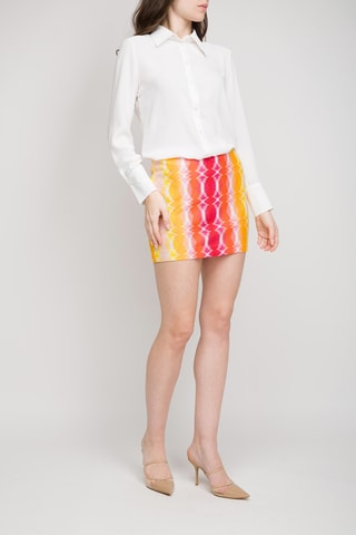 Rok Hoge Taille - Geel en Roze