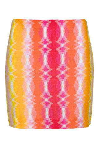 Rok Hoge Taille - Geel en Roze