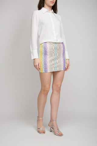 Minirok Hoge Taille - Paars en Geel