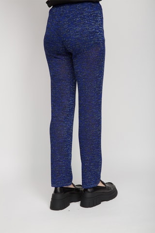 Pantalon cigarette - Bleu et argenté