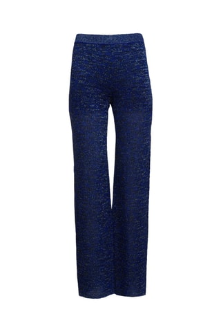 Pantalon cigarette - Bleu et argenté